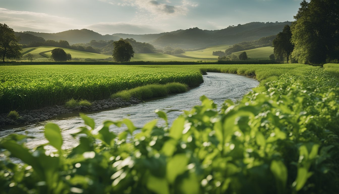 A nice Creek near a farm