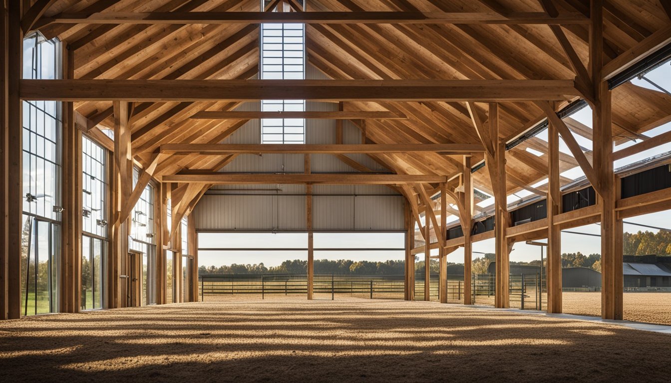 The new barn in Norfolk County features large windows, a high ceiling, adjustable vents, and a spacious layout for livestock comfort